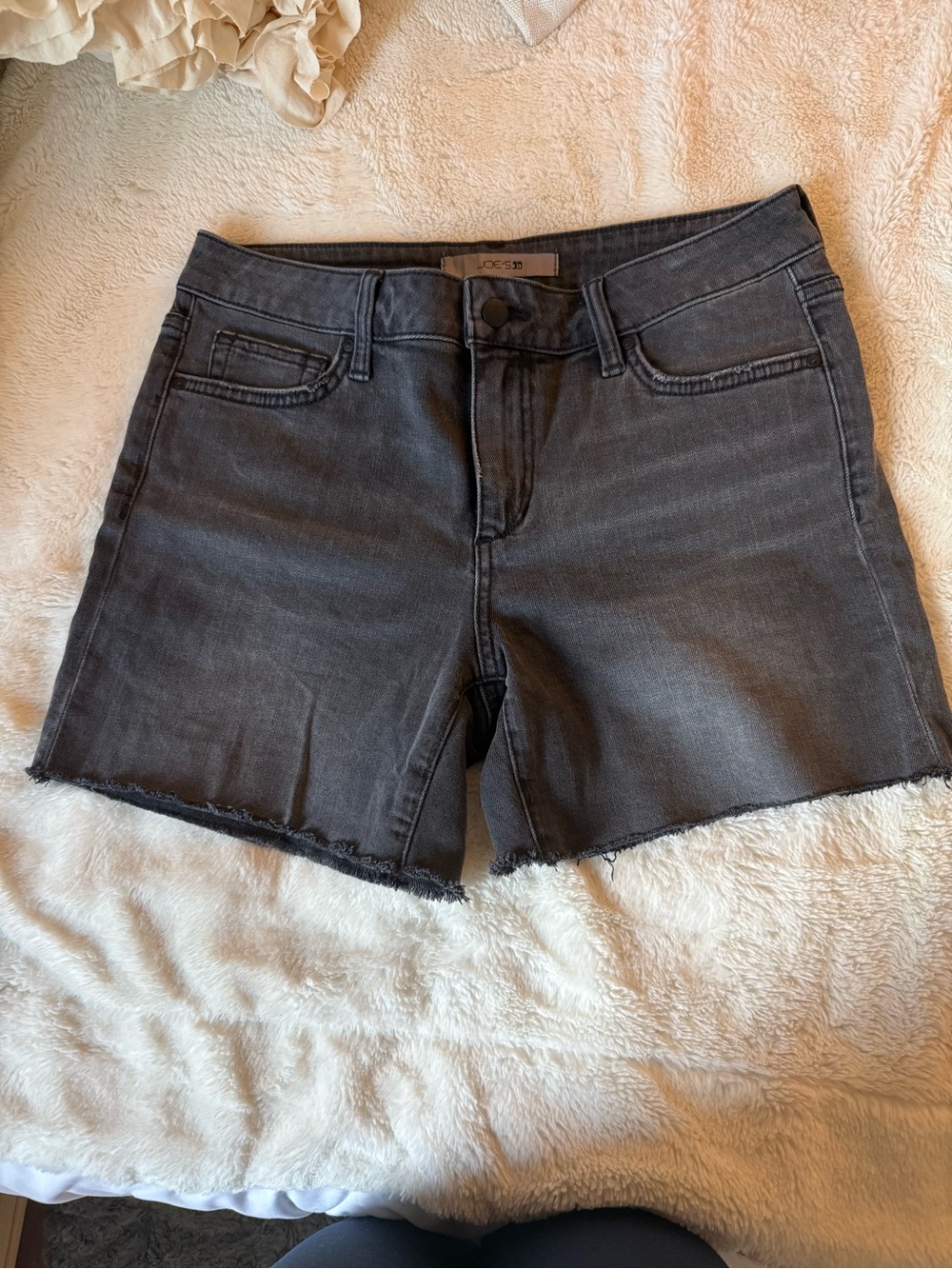 Joe’s Charcoal Gray Denim Cutoff Shorts